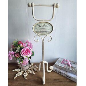 Vintage, Wrought Iron Toilet Paper Holder/Stand, French Country, Shabby Chic